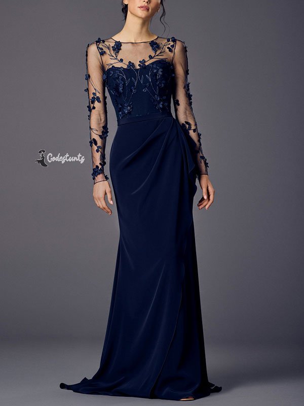 Mesh Lace Applique Women's Dress