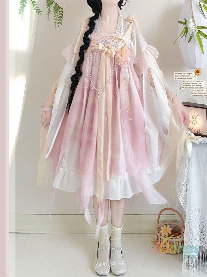 IO Dress Hanfu Dress Women Chinese Traditional Tang Dynasty Stage Dance Dress Halloween Carnival Cosplay Costume Princess Hanfu Dresses