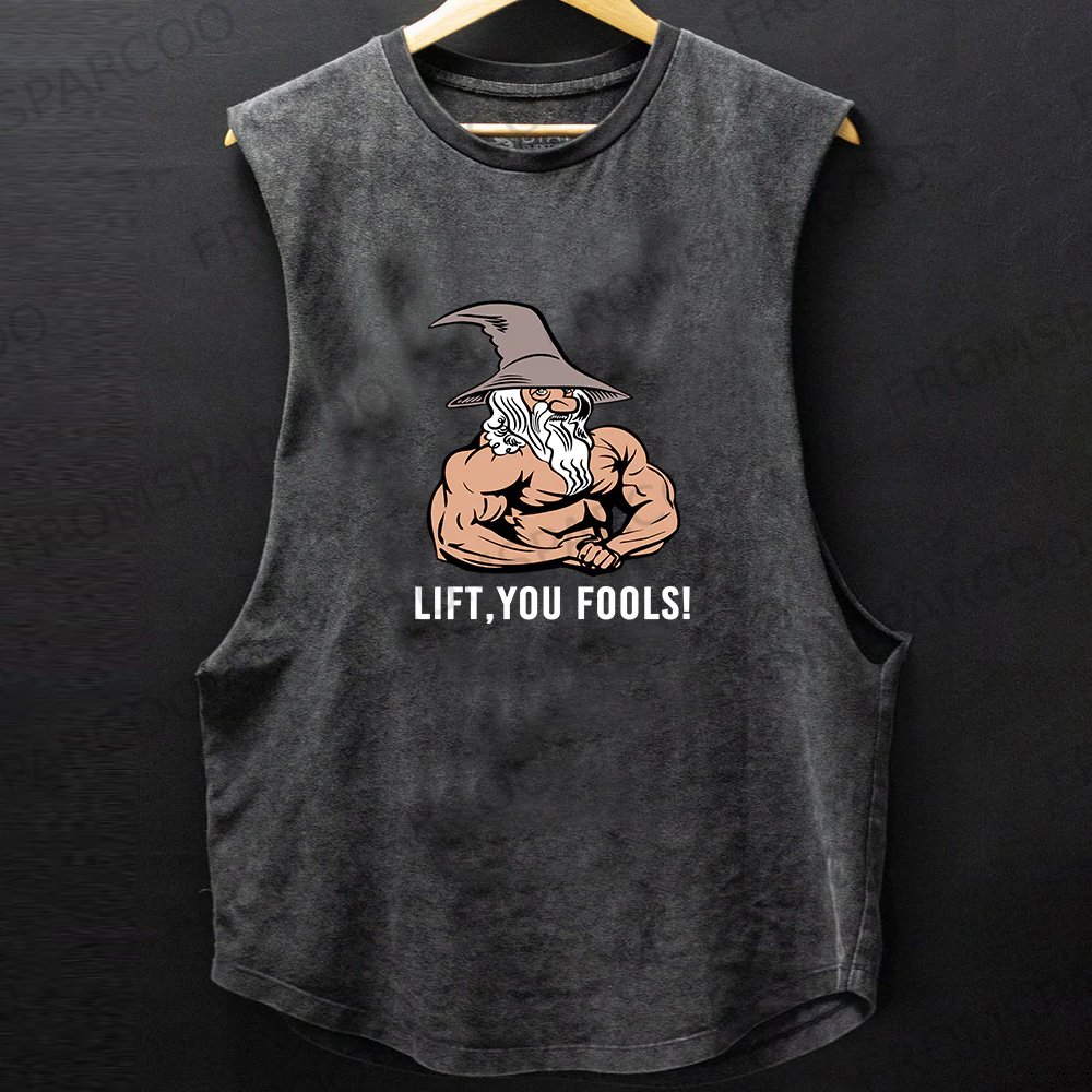 LIFT YOU FOOLS SCOOP BOTTOM COTTON TANK