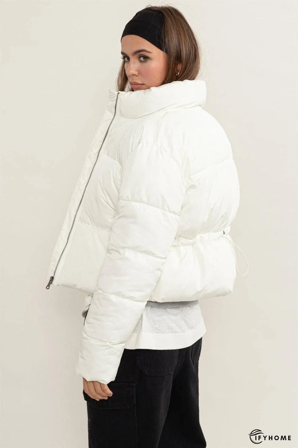 HYFVE Quilted Back Drawstring Puffer Jacket | IFYHOME