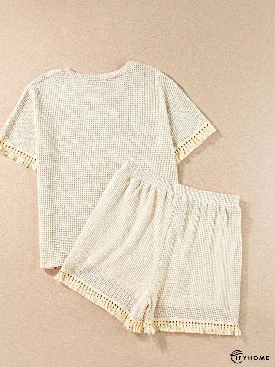 Tassel Round Neck Top and Shorts Set | IFYHOME