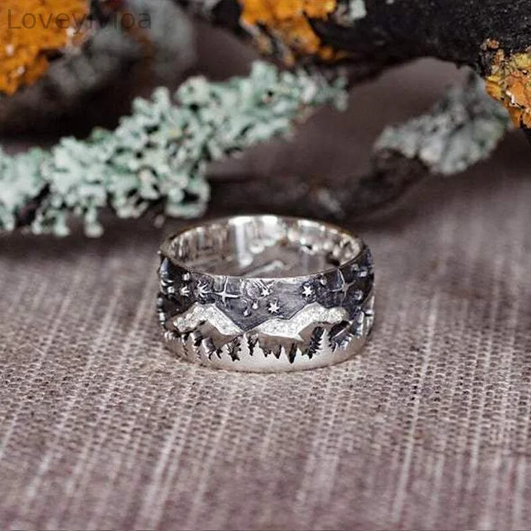 Wolf And She-Wolf Paired Rings