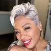 Glueless Short Mixed Gray Pixie Cut Wig