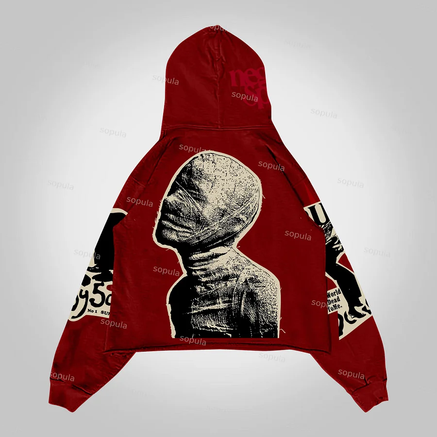 Sopula Mummy Vintage Punk Graphic Hoodie