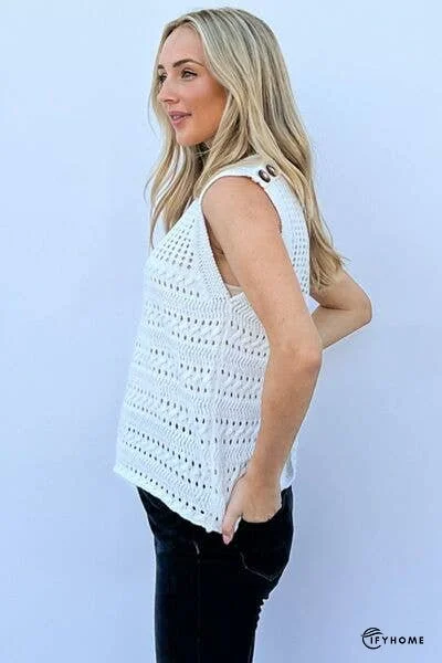 And The Why Hollowed Out Buttoned Tank | IFYHOME