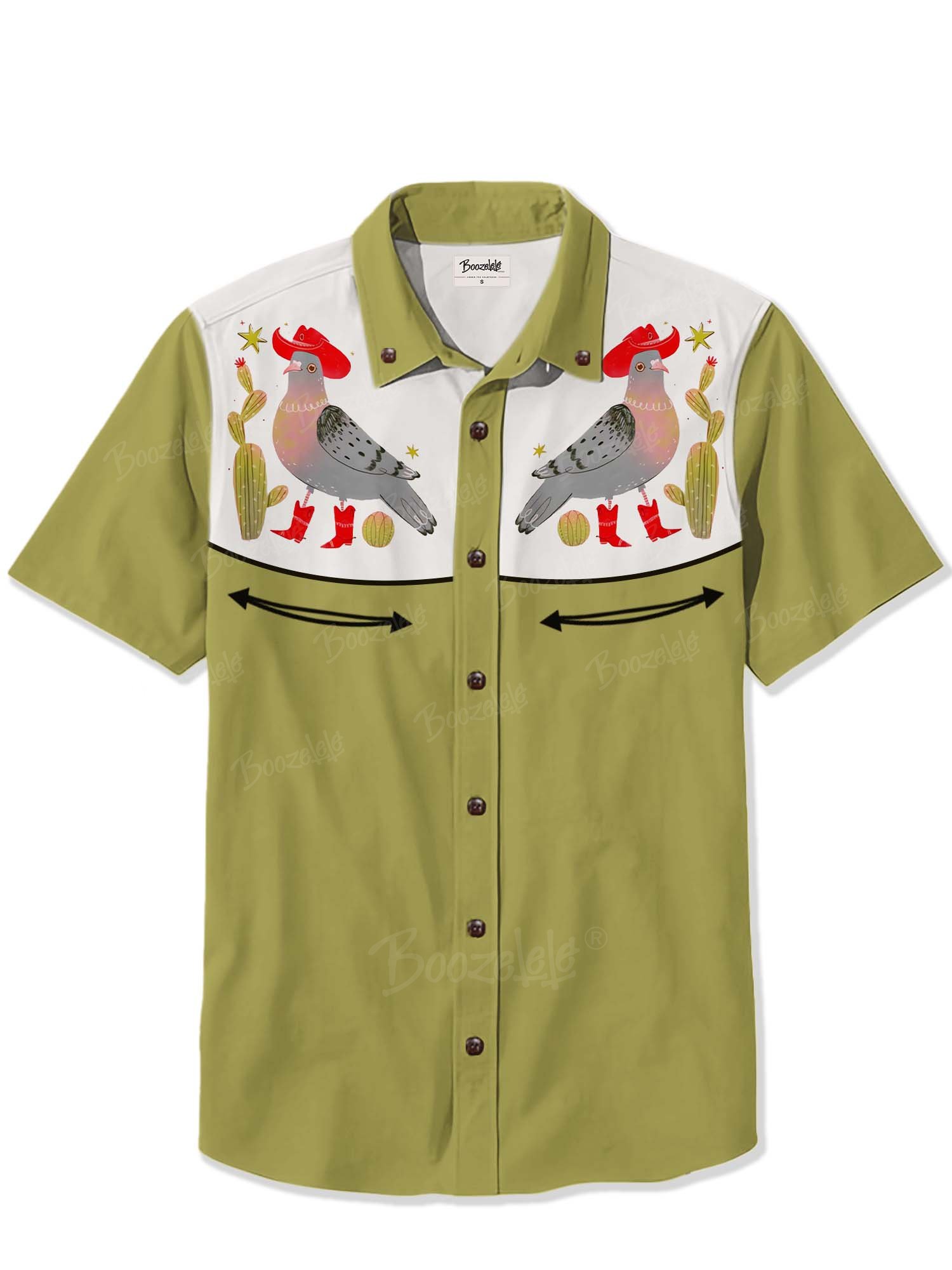 Western Pigeon Cowboy - 100% Cotton Shirt