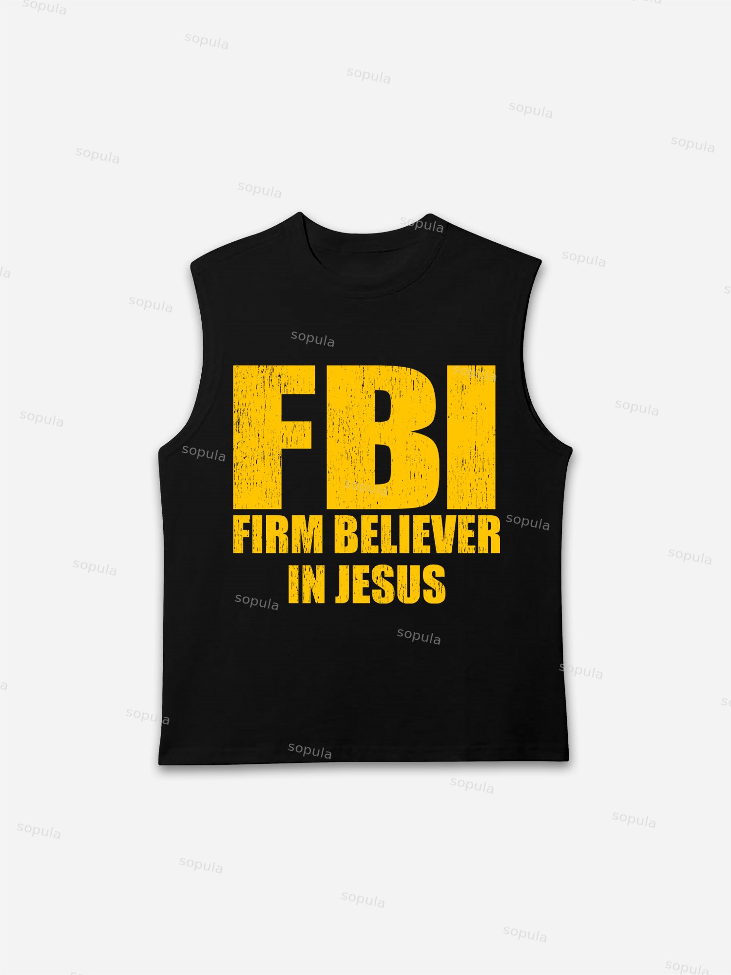 Firm Believer In Jesus Vintage Peplum Graphic Tank Top