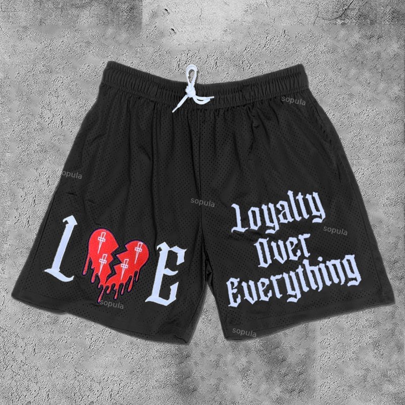 Loyalty Over Everything Mesh Shorts - Sopula｜Premium Graphic Tees & Graphic Clothing