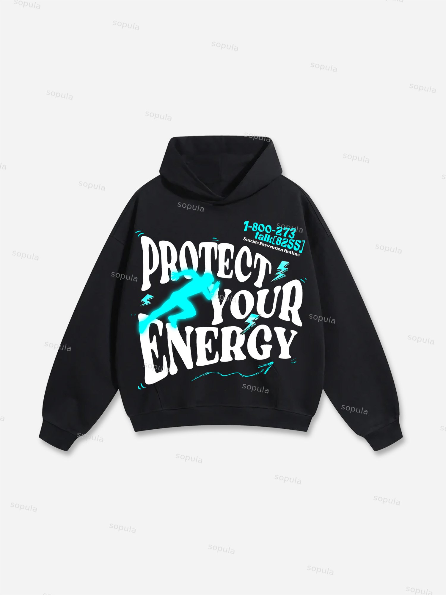 Sopula Mental Health & Protect Your Energy Graphic Hoodie