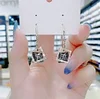 La la la Square Crystal Circle Earrings 我是供应商 James Yang