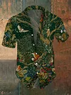 Unisex Animal And Plant Abstract Print T-Shirt
