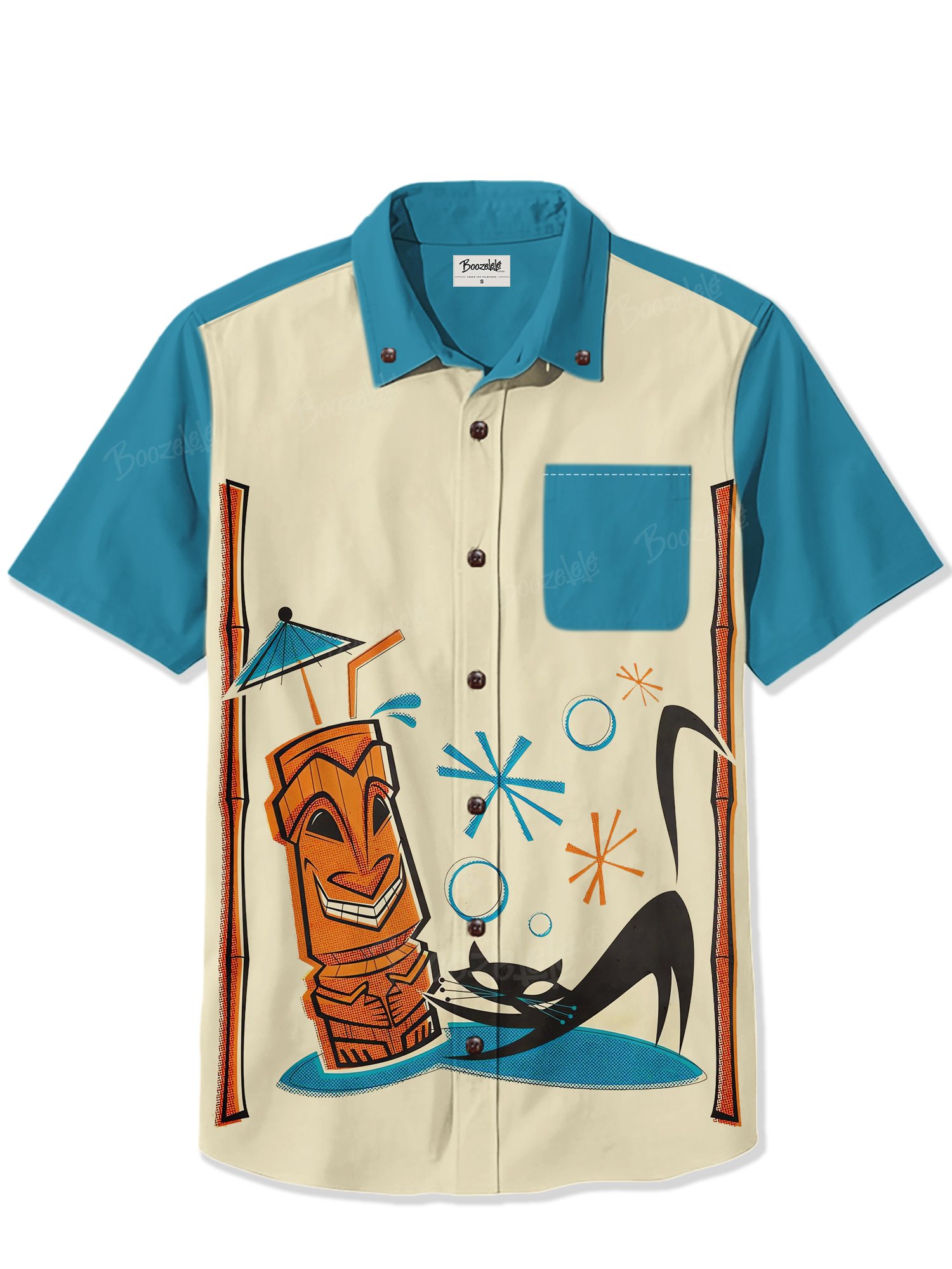 Black Cat And Tiki - 100% Cotton Shirt