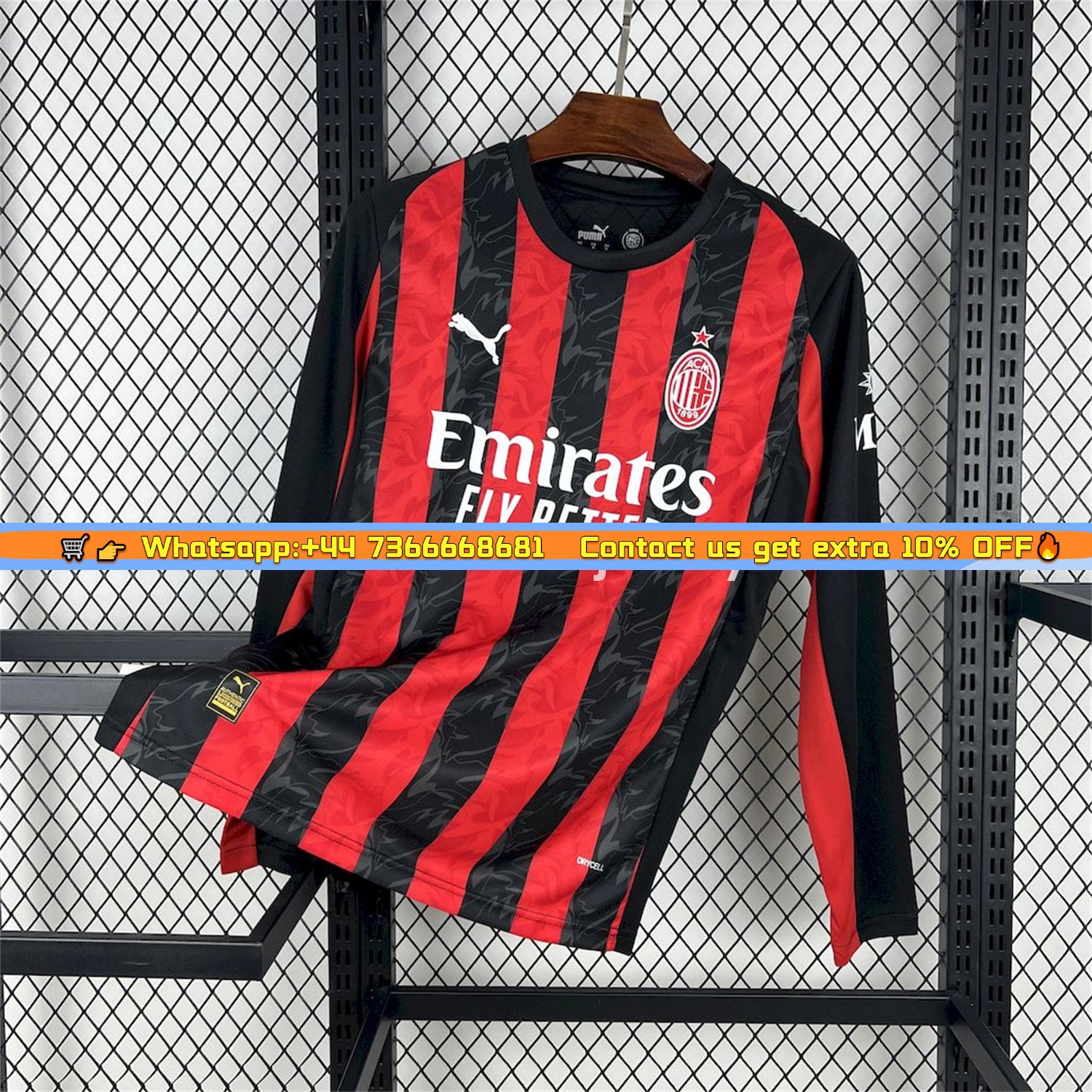 AC Milan 25-26 Home Long Sleeves Jersey - Fans Version