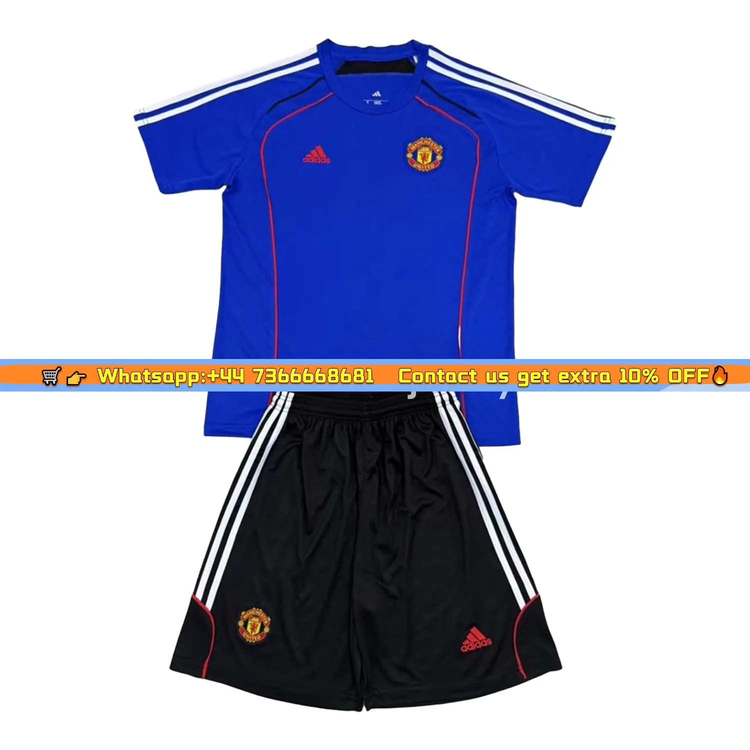 Manchester United 25-26 Urban Purtist Throwback Blue Men's Adult Jersey Set - Fans Version