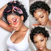 Glueless Short Curly Pixie Cut Bob Wig