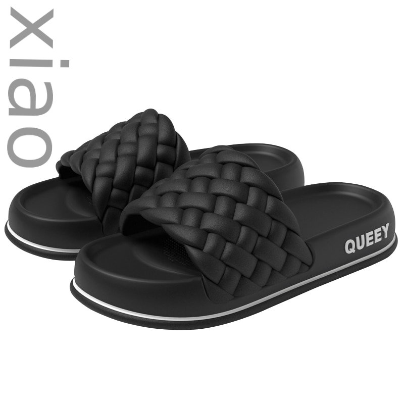 Summer Women Thick Slippers  Sole Beach Slides Bathroom Anti-Slip Soft Sandals Fashion Ladies Cloud Shoes