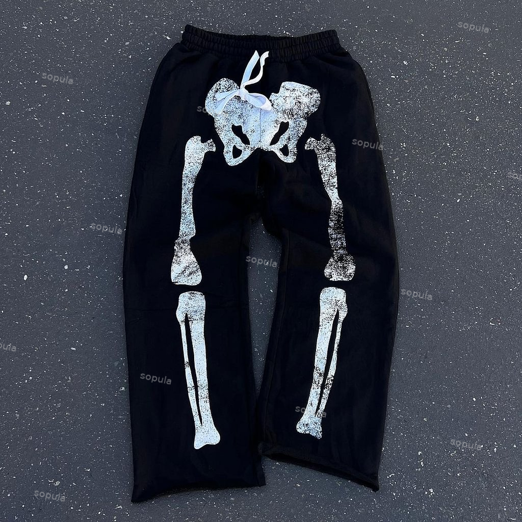 Sopula Helloween Skull Stylish Sweats Flared Trousers