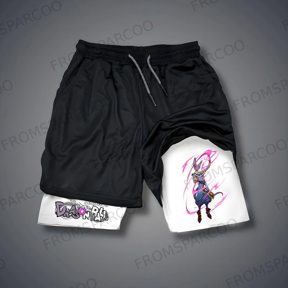 Casual Dragon Ball Anime Printed Gym Shorts