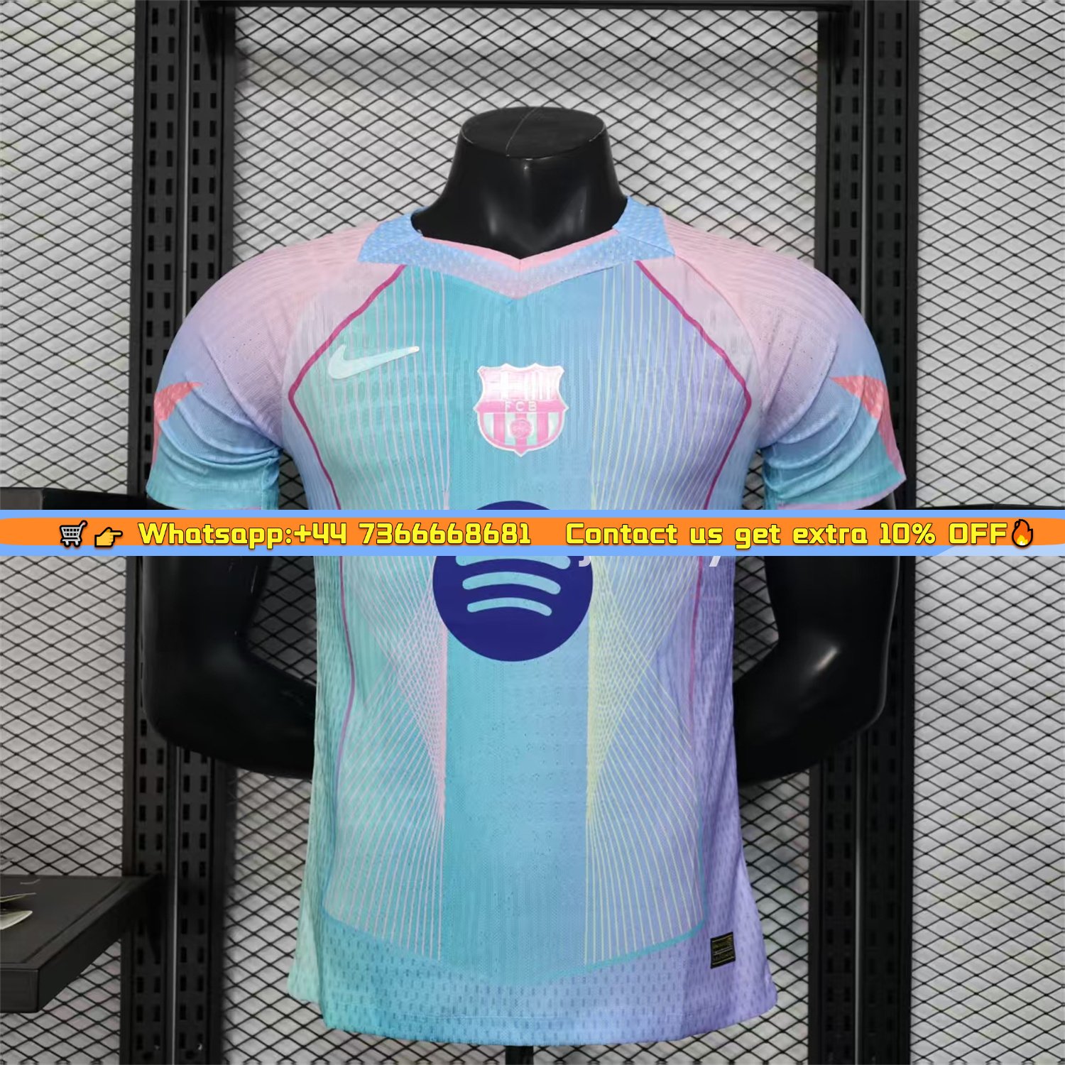 B.A.R.S.A 25-26 Pink & Blue & Purple Special Jersey - Player Version