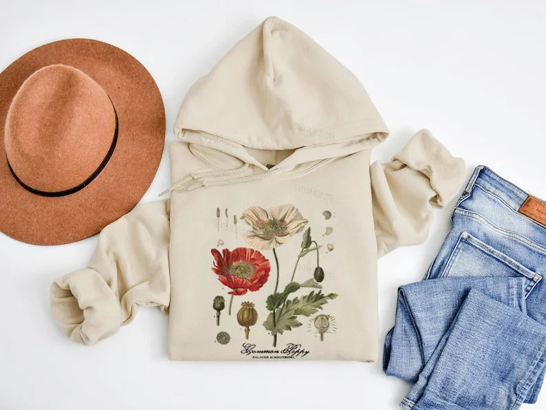 Eagerlys Vintage Poppy Hoodie Eagerlys