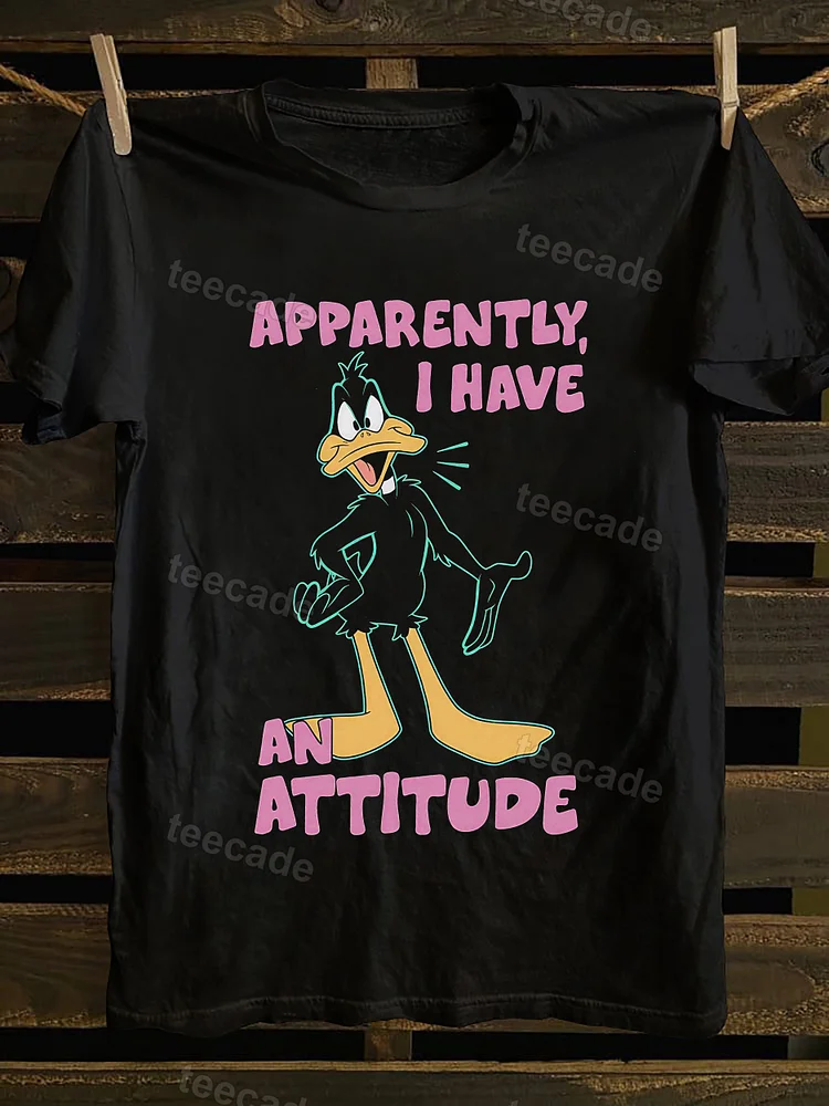 Teecade Teecade Daffy Duck Apparently I Have An Attitude T-shirt