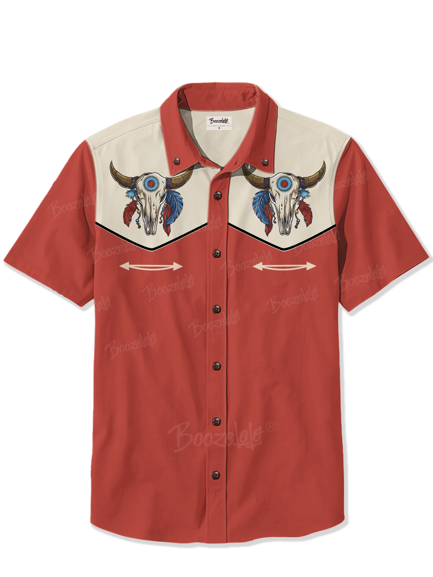 Western Beef Bone Feathers- 100% Cotton Shirt