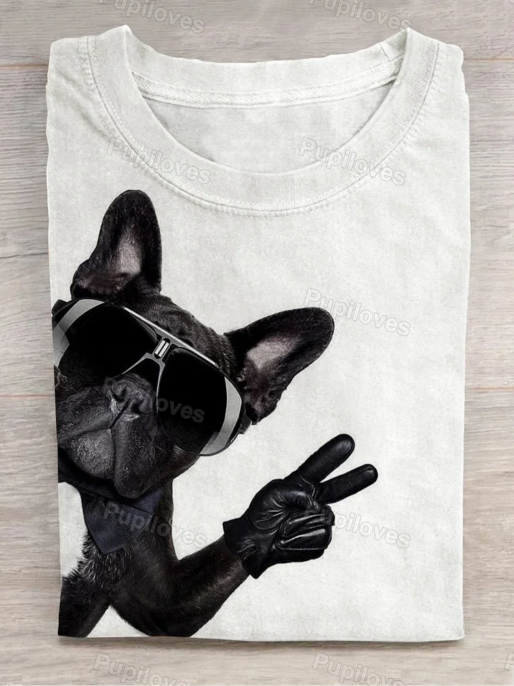 Pupiloves Pupiloves  Black Dog T-shirt