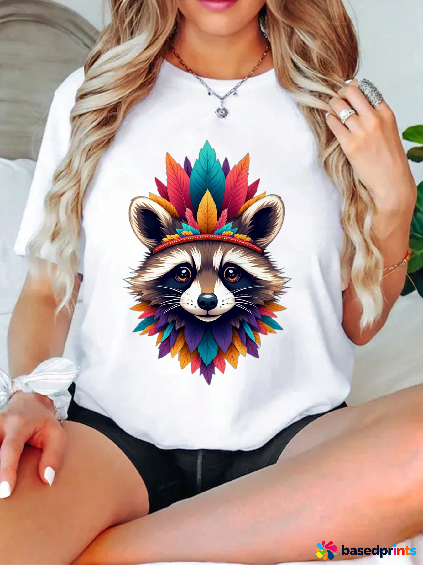 Colorful Raccoon Graphic Tee