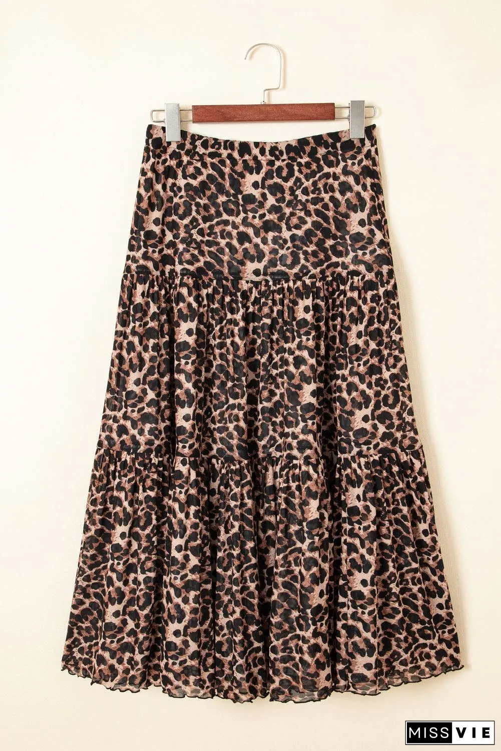 Leopard Floral Reversible Summer Maxi Skirt