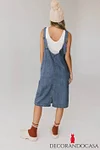 Camry Overall Dress in Dark Wash