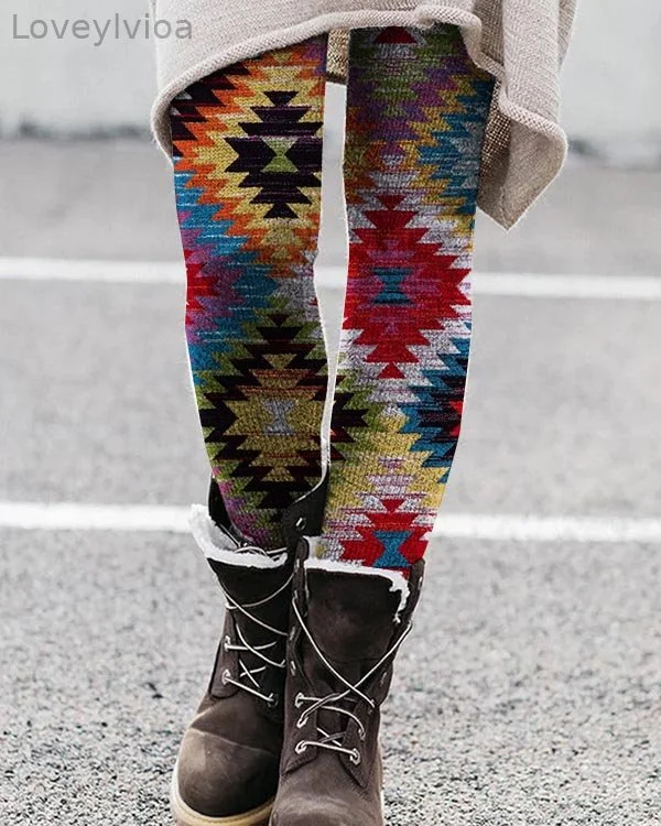 Checked Stretch Leggings