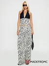 Paltrow Mid Rise Wide Leg Cargo Jeans Zebra
