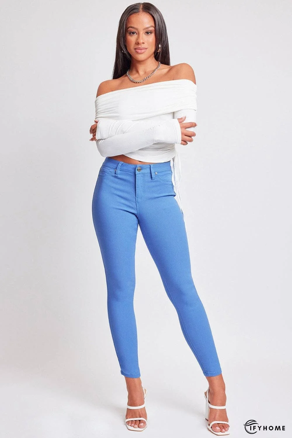 YMI Jeanswear Full Size Hyperstretch Mid-Rise Skinny Pants | IFYHOME