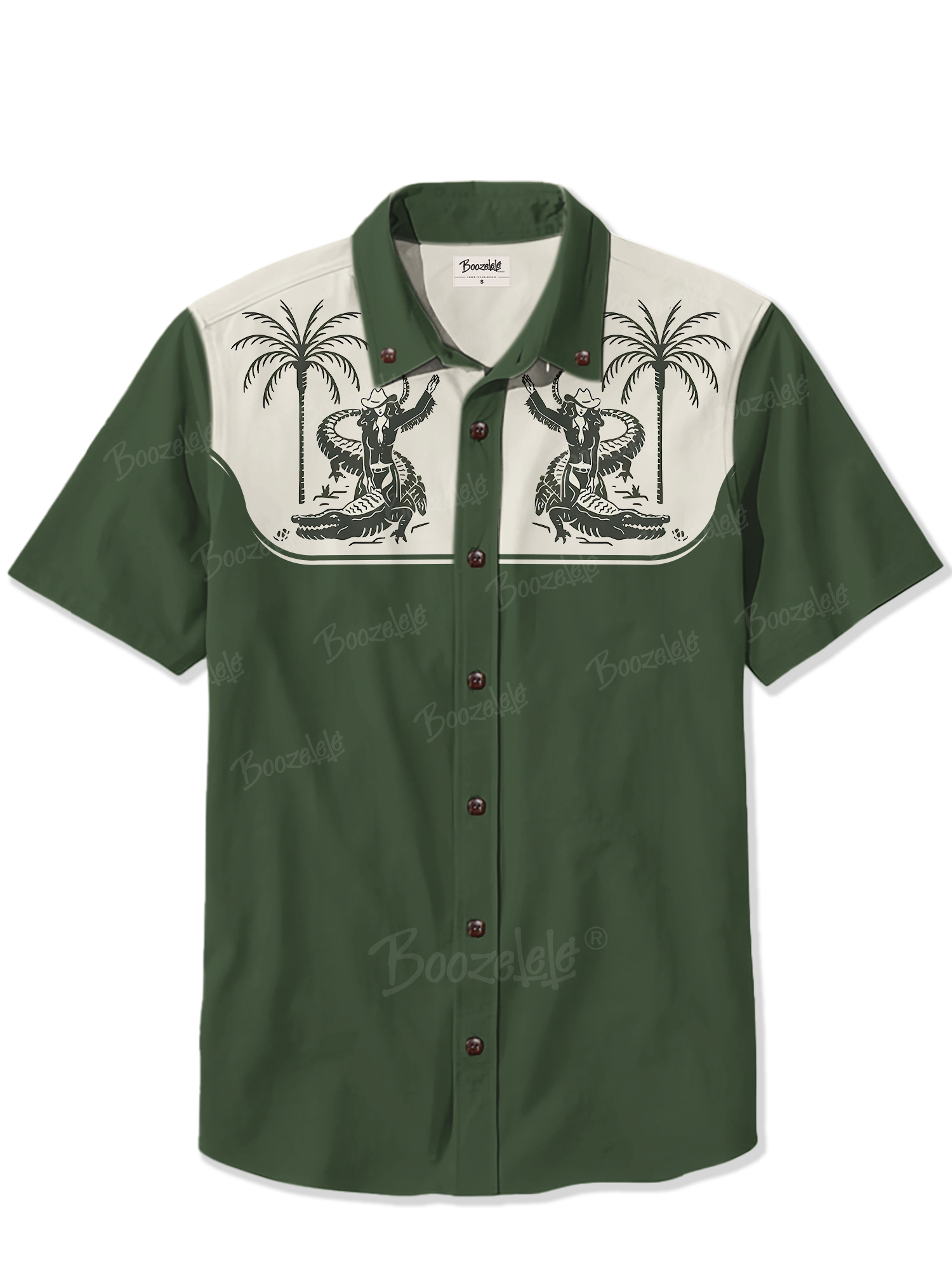 Crocodile Woman Coconut Tree- 100% Cotton Shirt