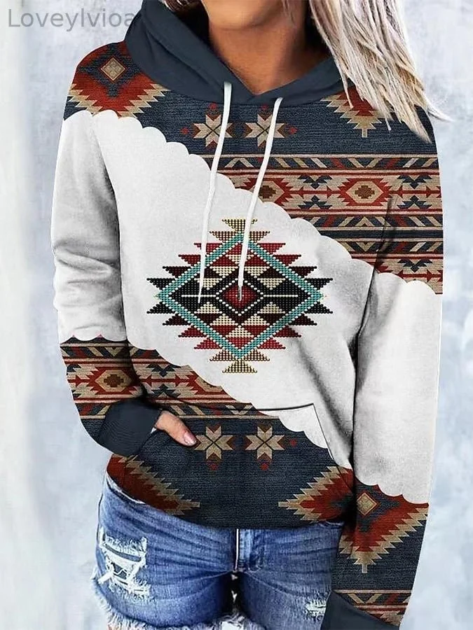 Vintage Western Print Sweatshirt