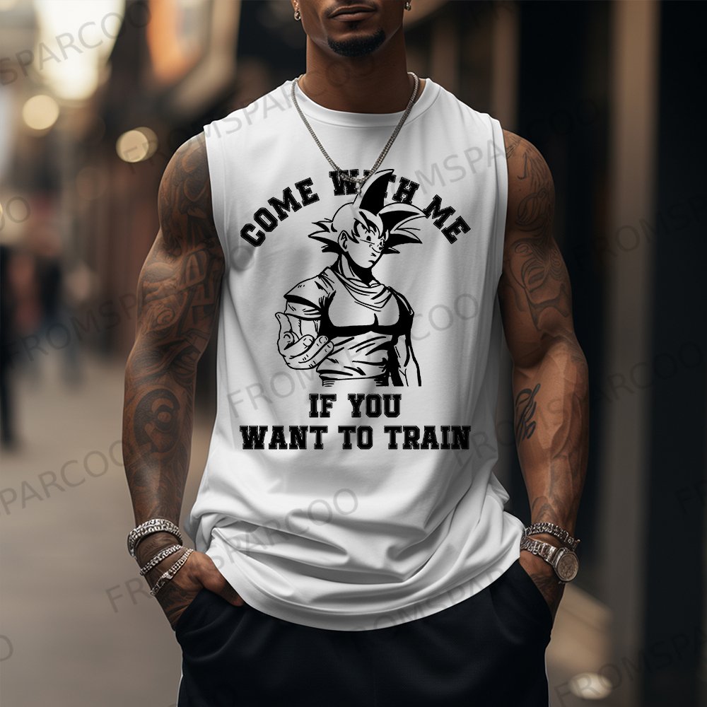 Men's Anime Print Ultimate Gym Tank Top