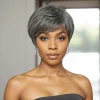 Trendy Limited Style | Salt & Pepper Pixie Cut Hair Wig