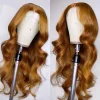 Hightlight Light Brown Long Hair Brazilian Body Wavy Wigs