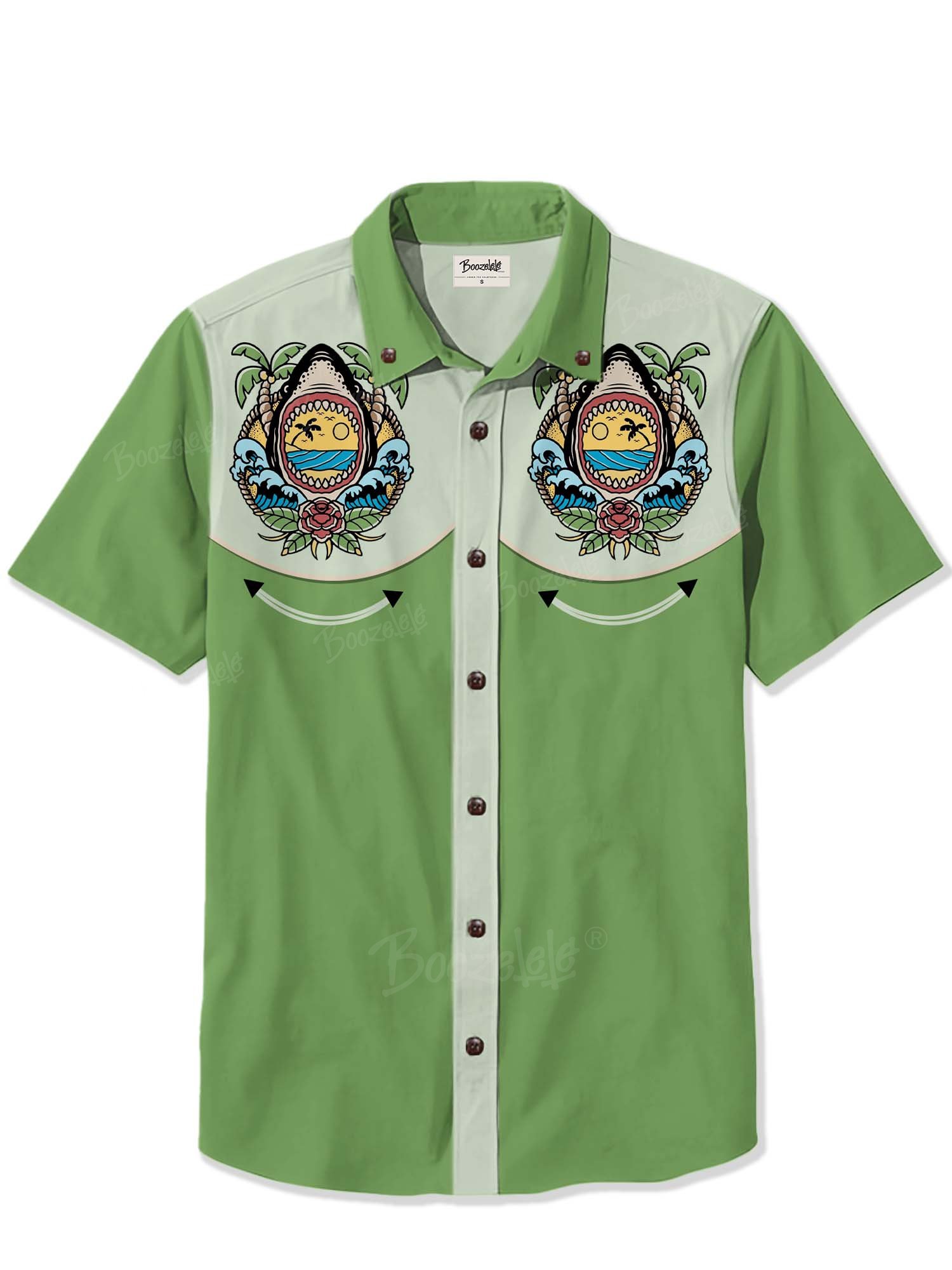 Hawaii In The Shark'S Mouth - 100% Cotton Shirt