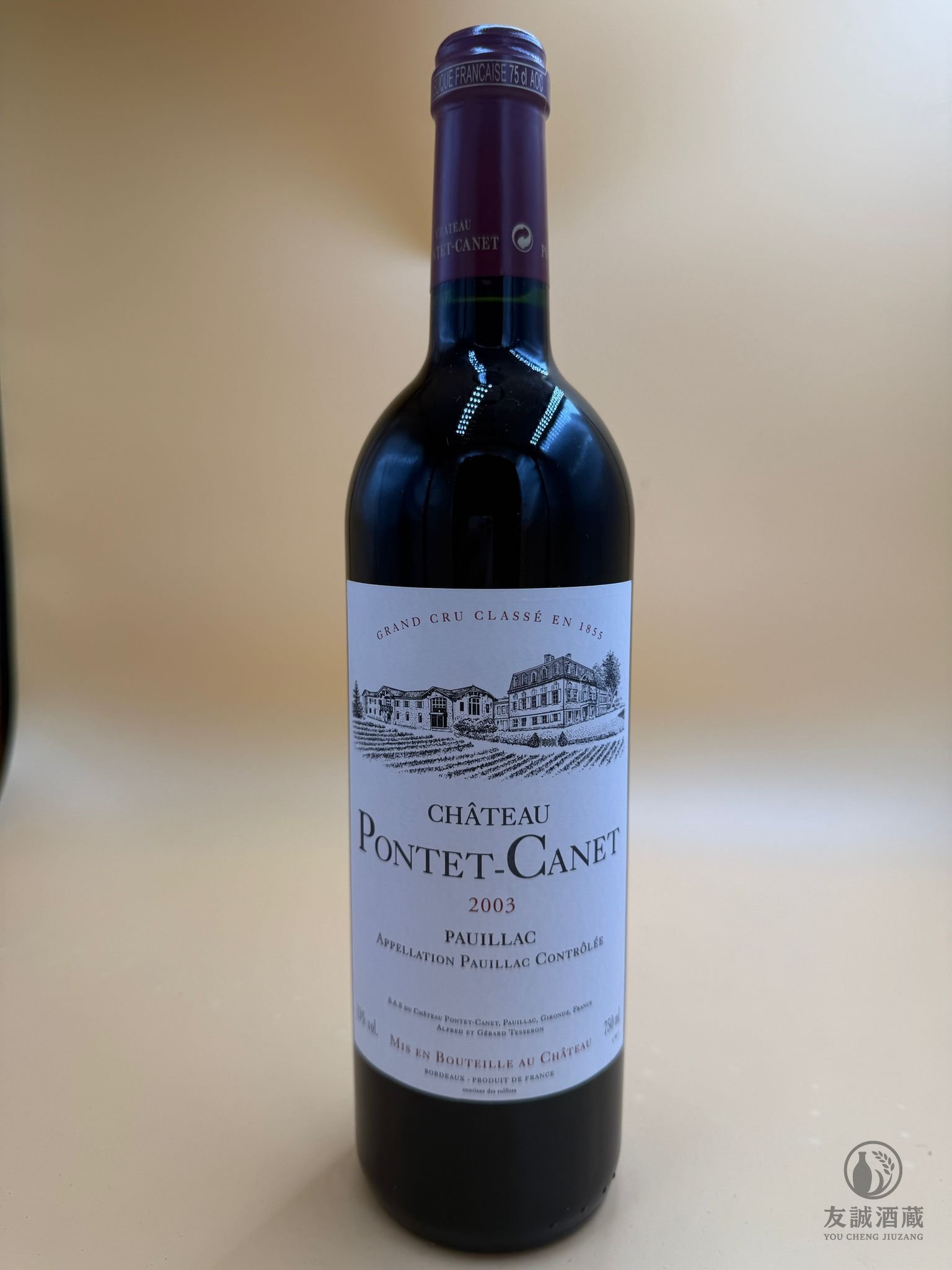 【0186】Pontet-Canet 2003｜熱浪年份｜完美全品相｜饗宴價 友誠酒藏