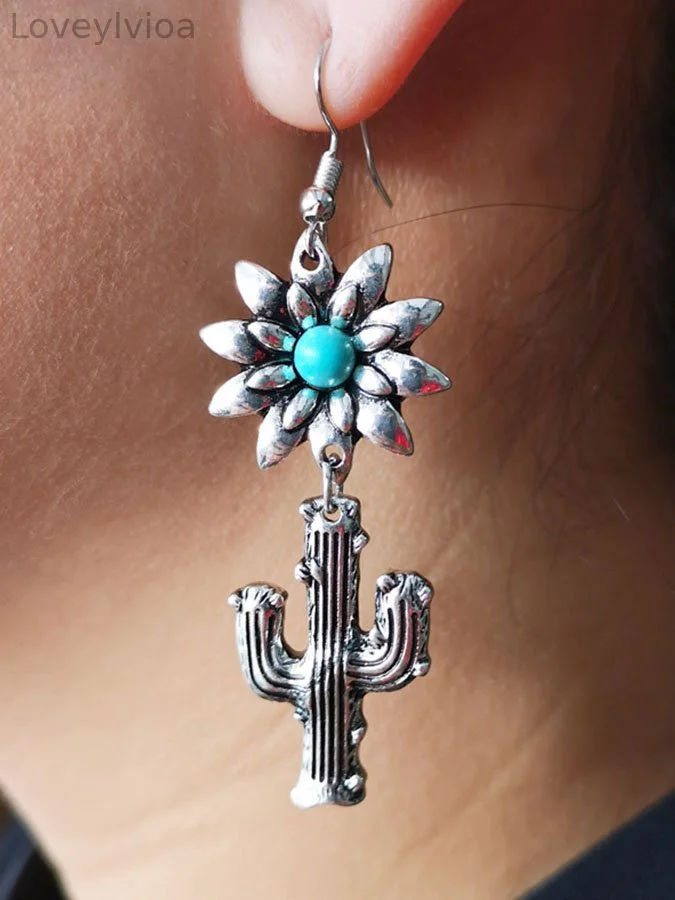 Vintage Cactus Earrings