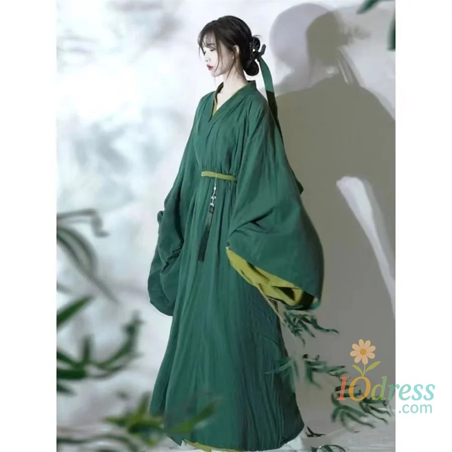 IO Dress Oude Chinese Hanfu Jurk Vrouwen Halloween Carnaval Fee Cosplay Kostuum Groene Chiffon Jurk Tang Pak Hanfu Plus Size