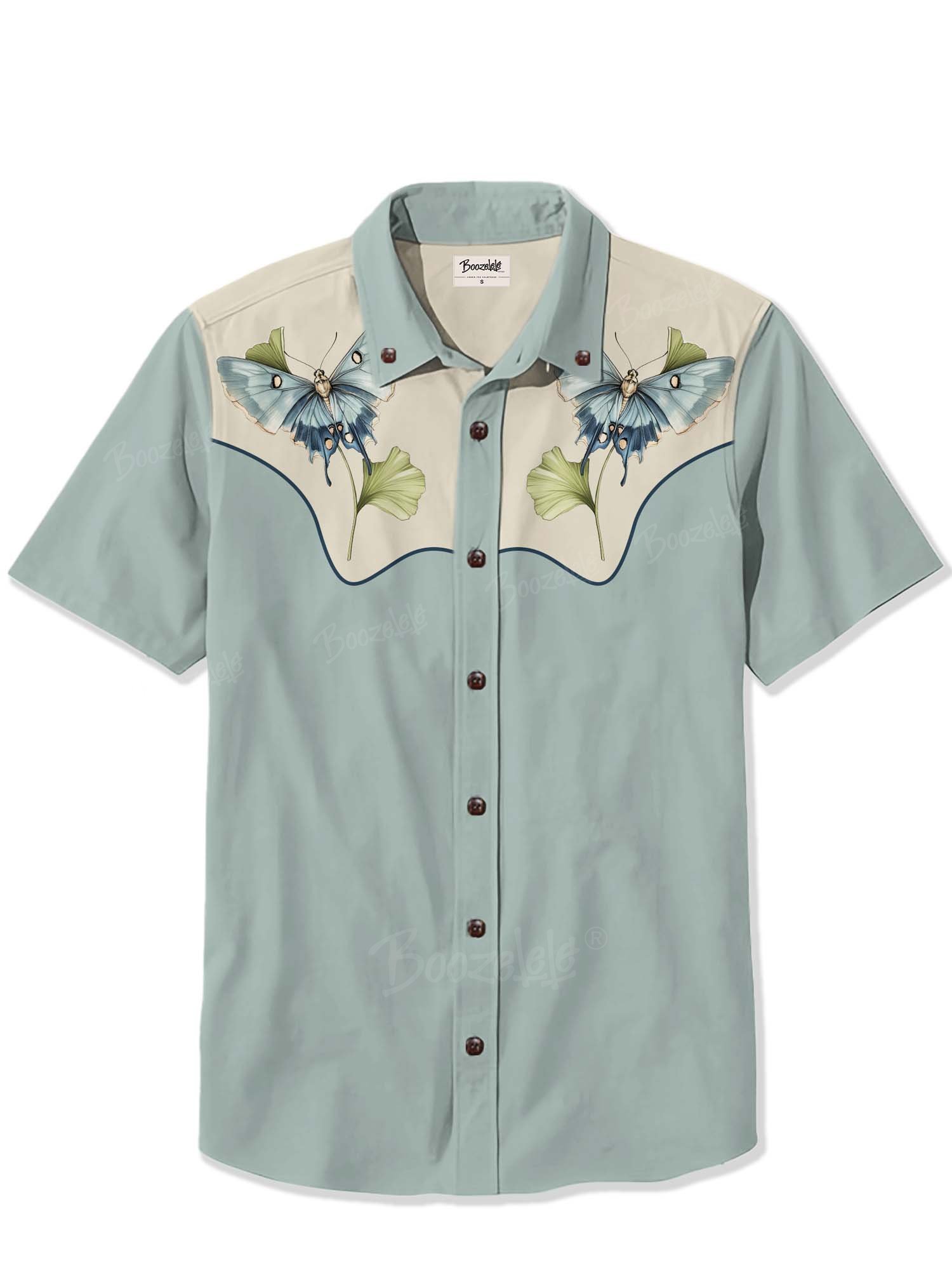 Ginkgo Leaves And Moths - 100% Cotton Shirt