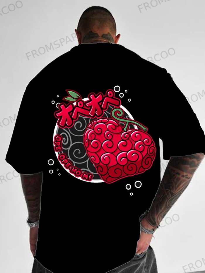 Oversized Unisex Anime Back Large Print T-Shirt