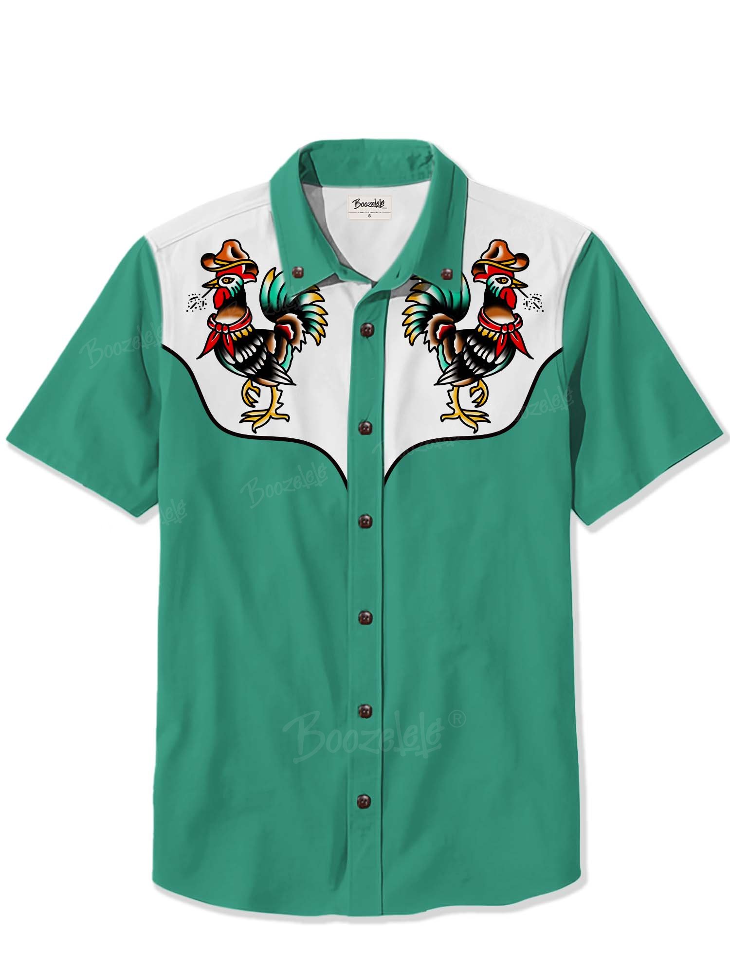 Western Rooster Cowboy - 100% Cotton Shirt