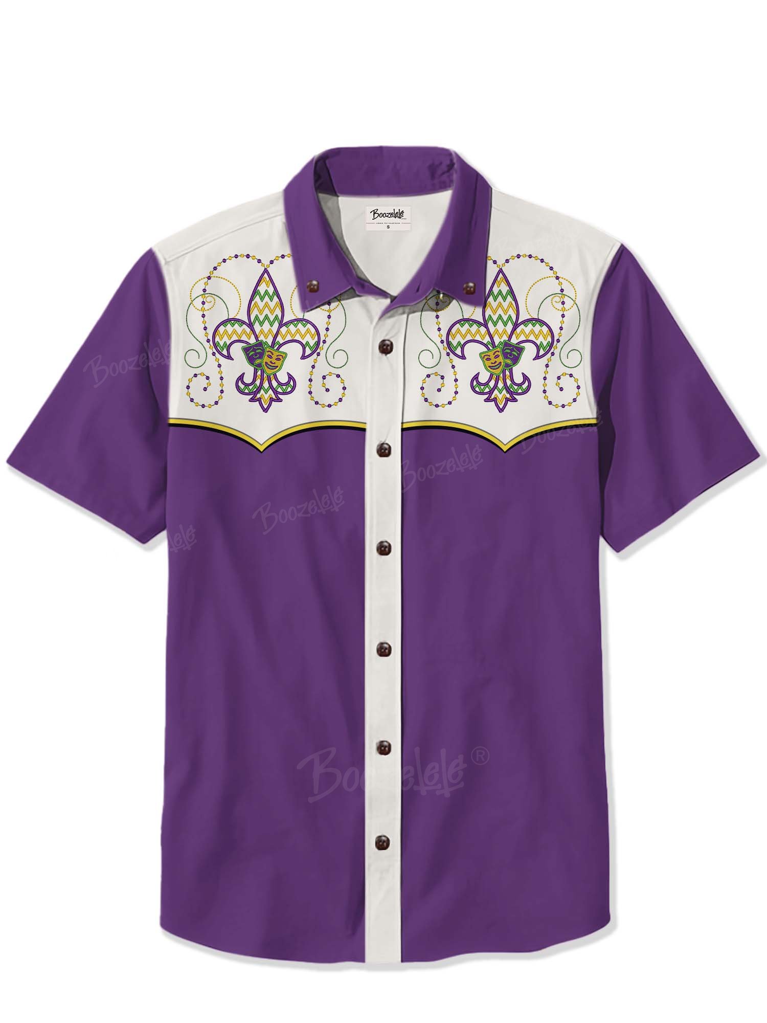 Mardi Gras Mask - 100% Cotton Shirt