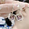 La la la Square Crystal Circle Earrings 我是供应商 James Yang