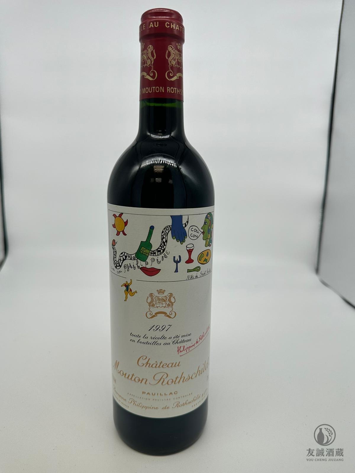 【A10838】木桐 Mouton 1997｜藝術家系列｜多重歲月痕跡 友誠酒藏
