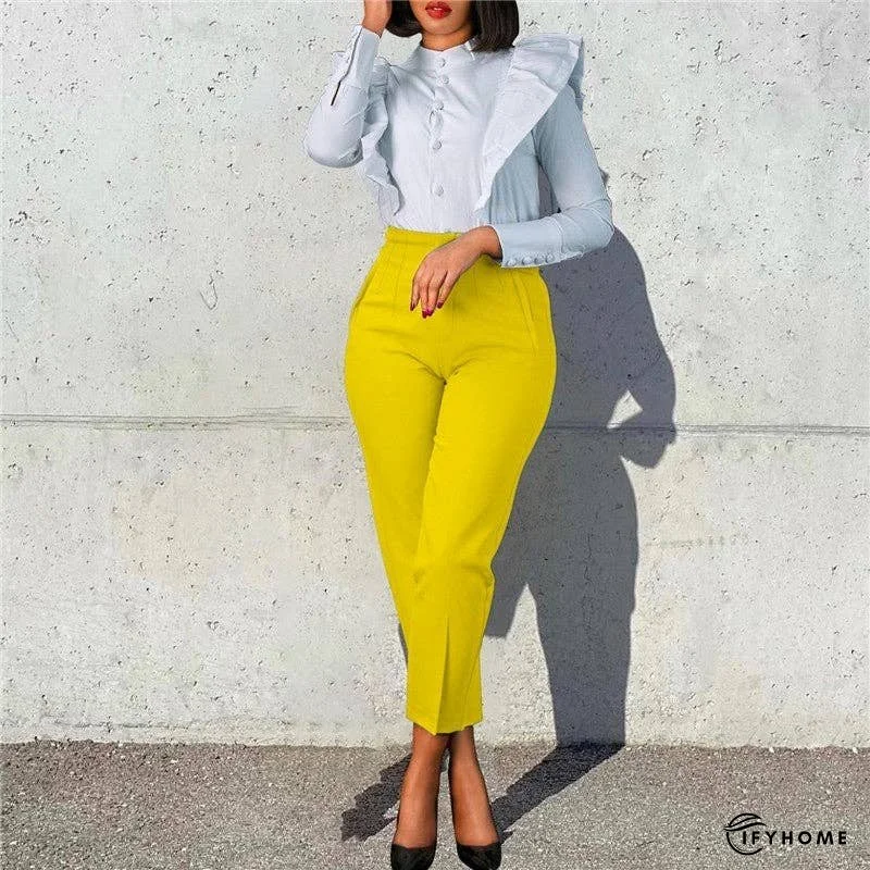 Solid Color Fashion High Waist Casual Pants | IFYHOME