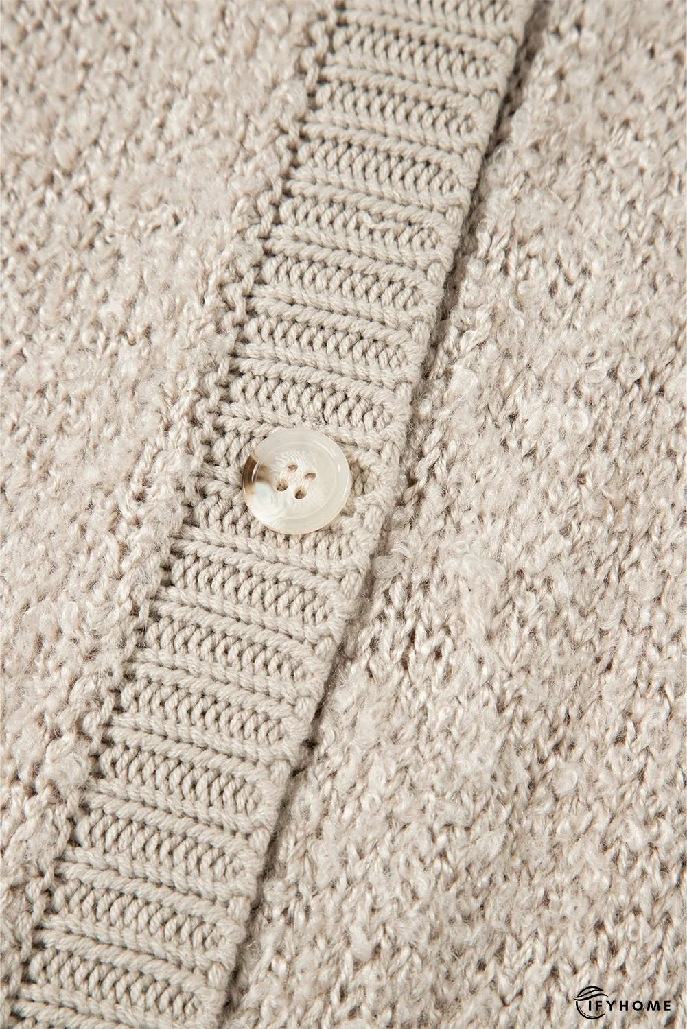 Collared Drop Shoulder Button Up Cardigan | IFYHOME